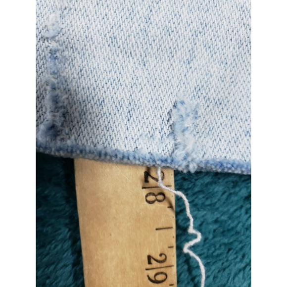 Old Navy Jeans Size 0 Womens Blue Fray Hem Stretch High Rise OG Straight NWT - Picture 9 of 14